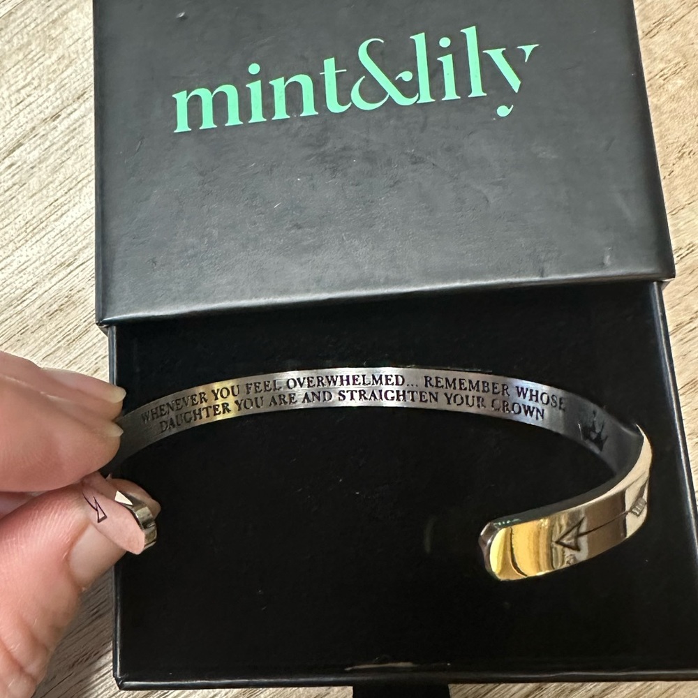 Silver Bracelet- Whenever You Feel Overwhelmed… Remember Whose Daughter You Are